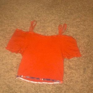 Cute orange crop top